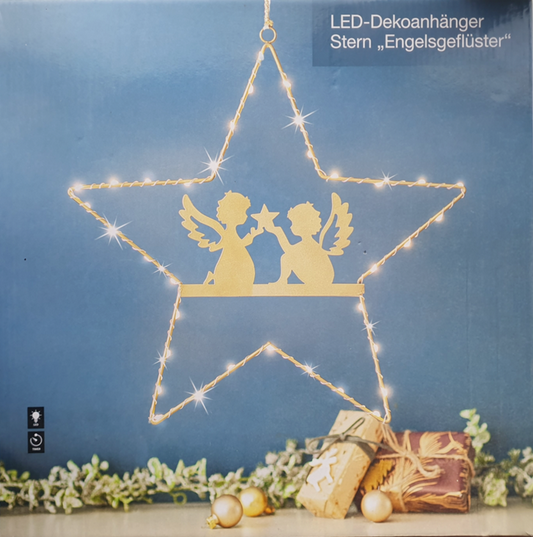 LED - Dekoanhänger Stern Engelsgeflüster