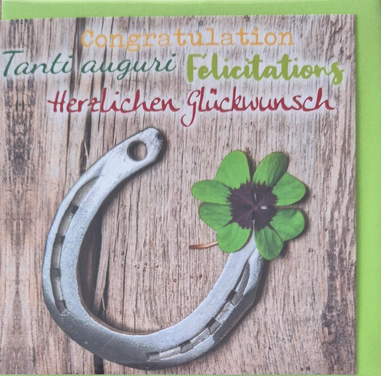 Congratulation Tanti auguri  (8 x 8 cm)