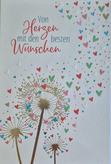 Von Herzen mit den besten Wünschen  (B6)
