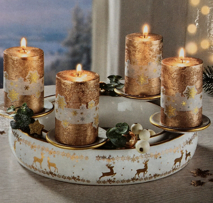Kerzenkranz Golden Winter