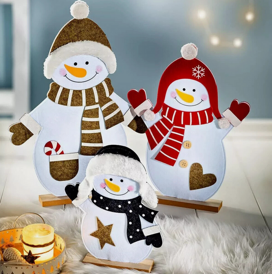 Deko-Figuren "Schneemannfamilie Frosti", 3er Set