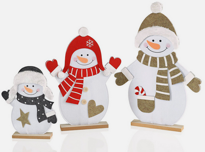 Deko-Figuren "Schneemannfamilie Frosti", 3er Set