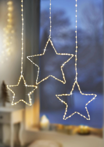 LED-Hängedeko "Sternleuchten" 3er-Set