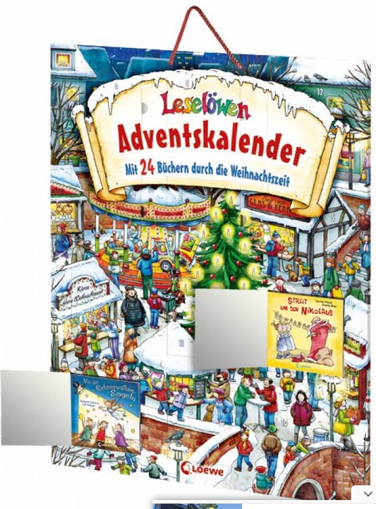 Leselöwen Adventskalender mit 24 Büchern durch die Weihnachtszeit