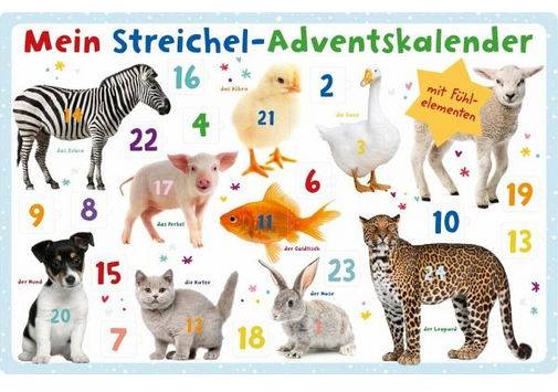 Mein Streichel-Adventskalender "mit Fühlelementen"