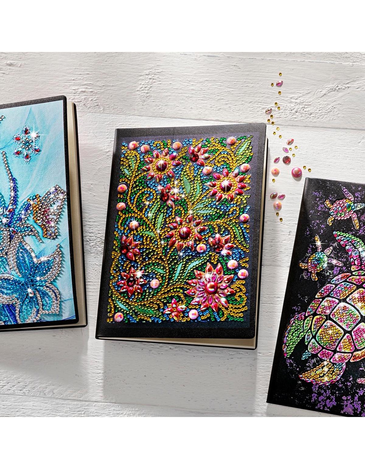 Diamond Painting Notizbuch (Motiv: Blumenwiese, DIN A5)