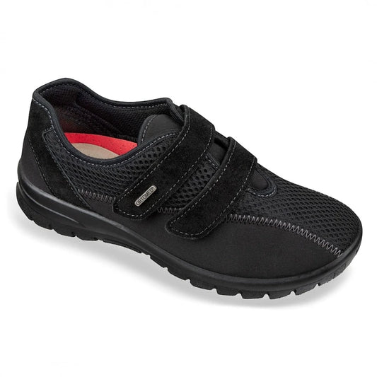 OrtoMed Klettschuh mit gepolstertem Futter "schwarz" - Grösse 38