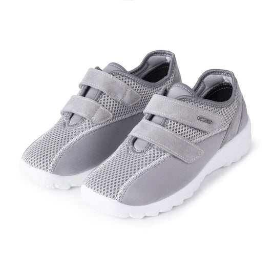 OrtoMed Klettschuh mit gepolstertem Futter "grau" - Grösse 42