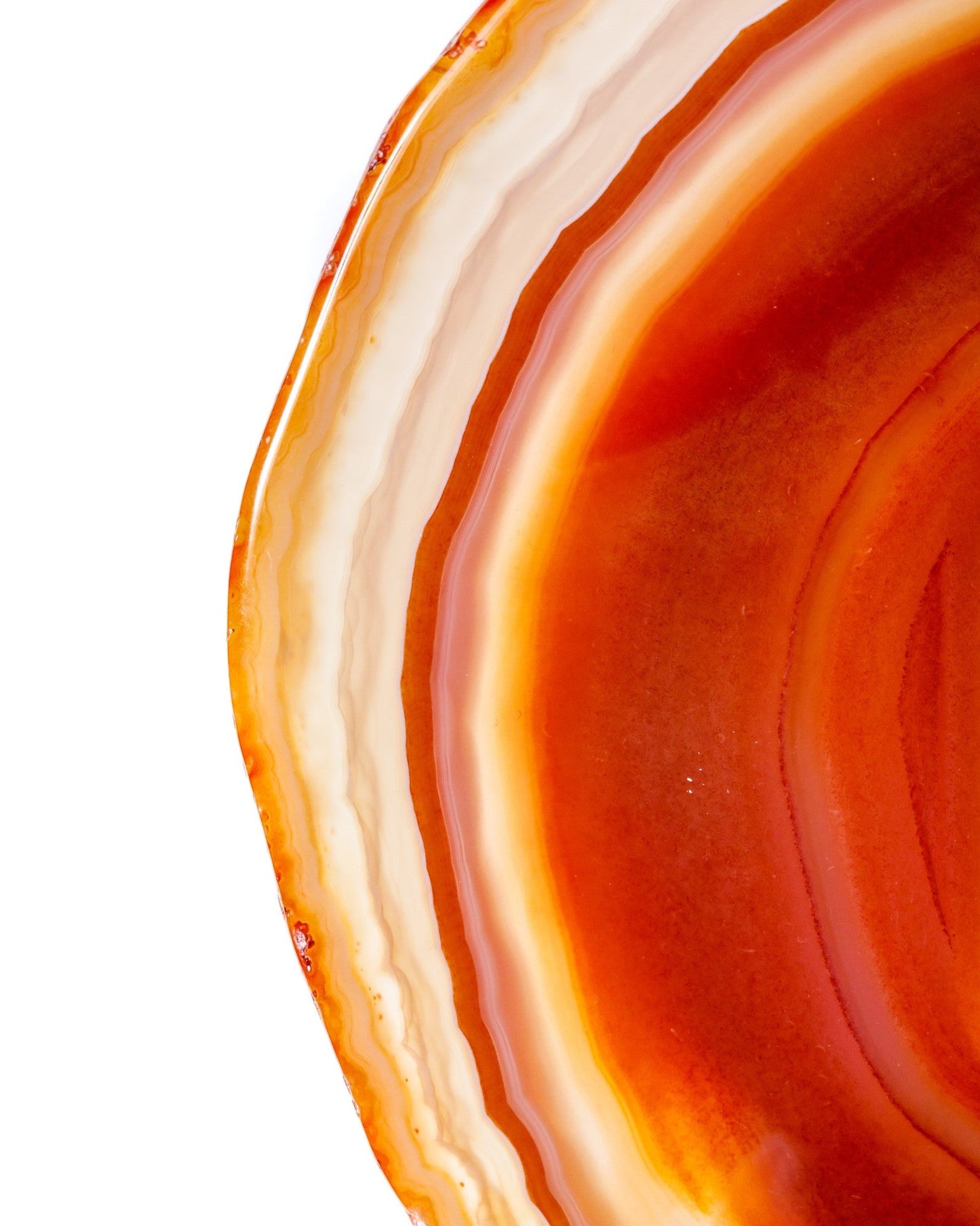Elsita Jewelry Link Red pendant featuring a polished red agate stone with natural concentric banding patterns.
