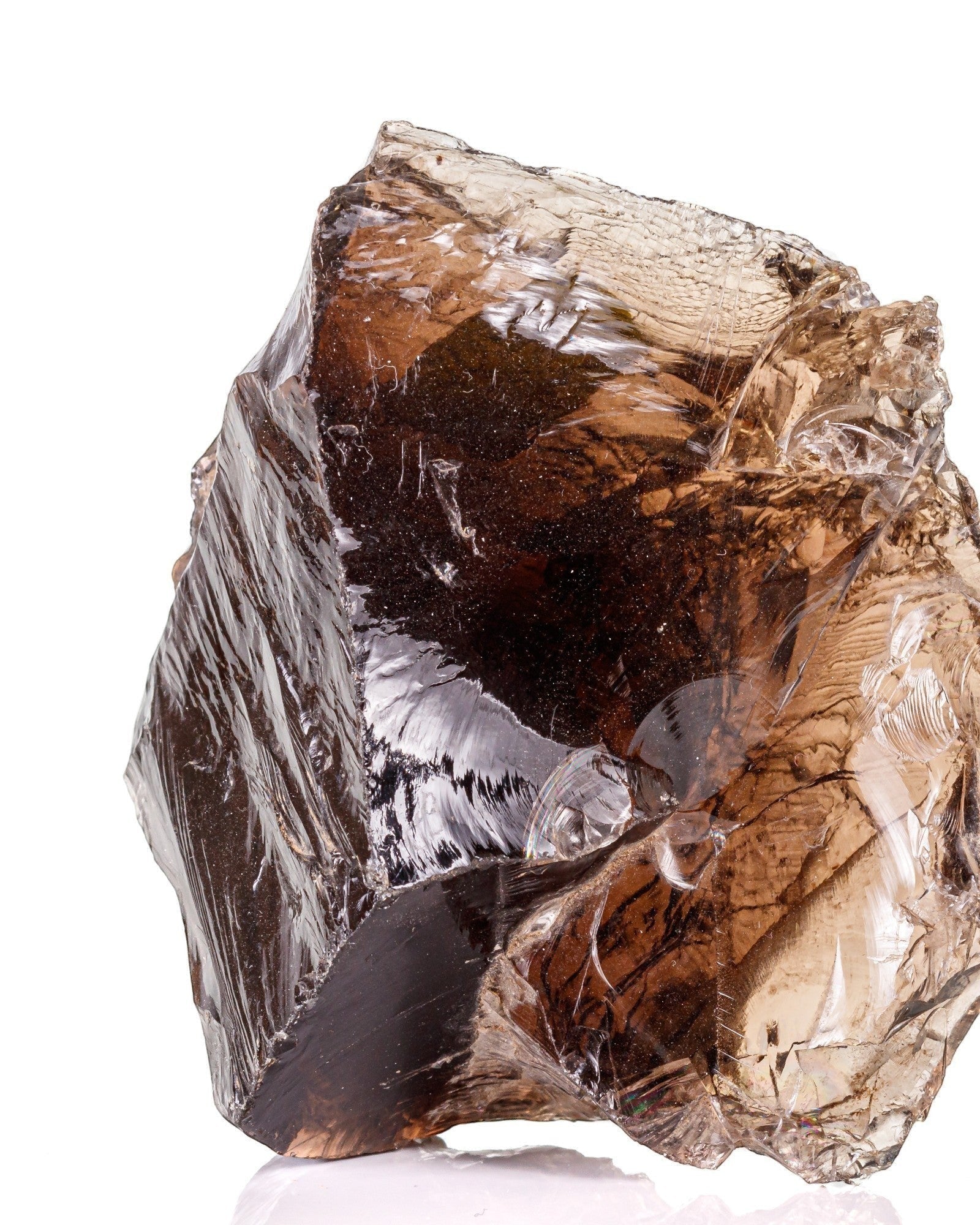Elsita Jewelry raw smoky quartz crystal specimen with translucent brown tones and natural jagged edges